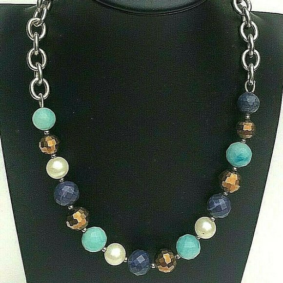 Bastian Brothers Jewelry - Vintage Bastian Brothers GT Multi Color Plastic Beaded Necklace Signed BB